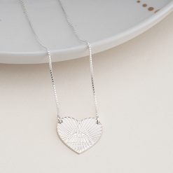 Collier Cœur avec Œil de la Providence en argent