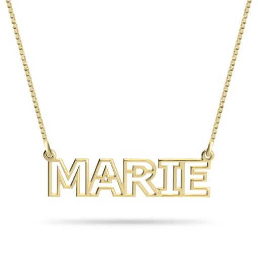 Collier Prénom Fantaisie Design Contour