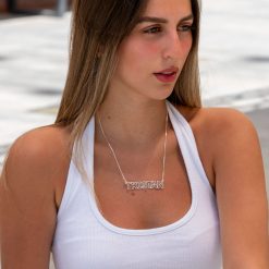 Collier Prénom Statement personnalisé angle alternatif