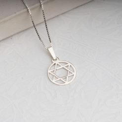 Round Star of David Necklace 