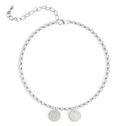 Two Initial Engraved Anklet
