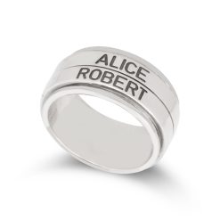 Bague Anti-Stress Personnalisée Homme en argent 925 vue principale