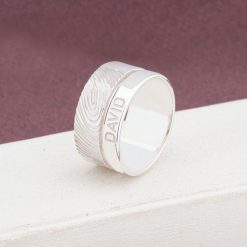 Fingerprint Ring with Name
