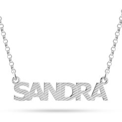 Textured Capital Letters Name Necklace