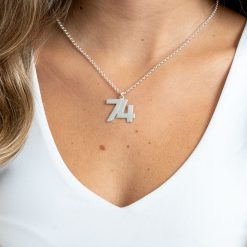 Alternative view of Collier Plaque Nombre Texturée