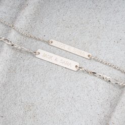 Engraved Matching Bracelets for Couples