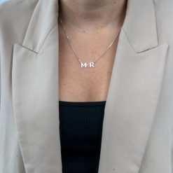 Double Initial Necklace with Heart