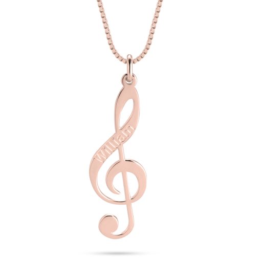 Collier Clé de Sol Gravé