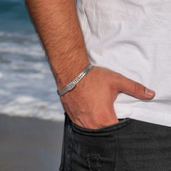 bracelet homme en acier inoxydable