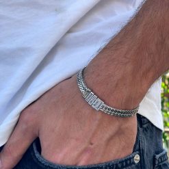 bracelet homme en acier inoxydable
