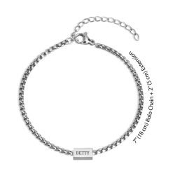 Engraved Bar Bracelet for Men