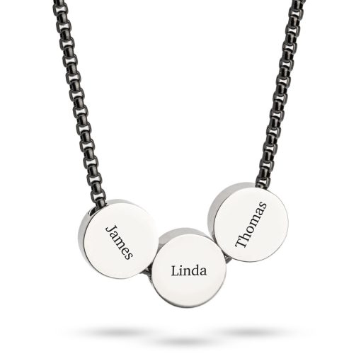 Collier Homme Métal avec Pendentifs Gravés