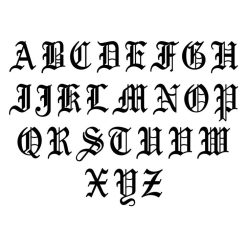 Collier Initiale Vieil Anglais Martelée