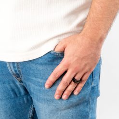 Chevalière personnalisée noire pour homme