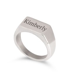 Custom Signet Ring For Men in Silver