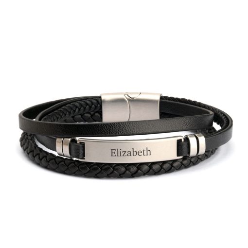 Bracelet Homme en Cuir Tressé Personnalisé