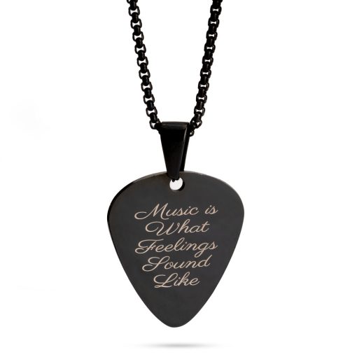 Collier Médiator Noir Personnalisé