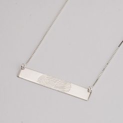 Horizontal Bar Fingerprint Necklace