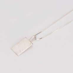 Custom Fingerprint Pendant - Small Rectangle