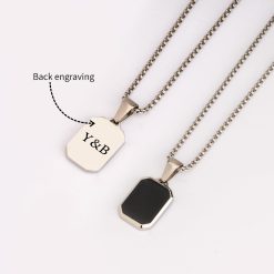Hidden Message Tag Necklace for Men