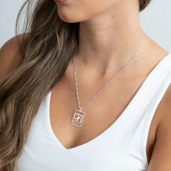 Initial Card Necklace