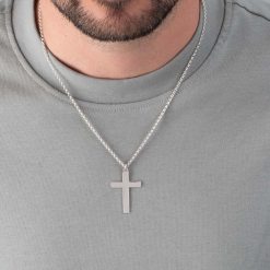 Collier Croix Moderne pour Homme