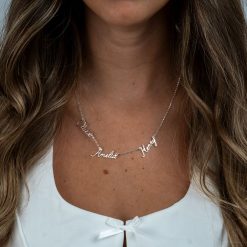 Multi Name Necklace - Cursive Nameplate