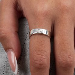 Promise ring for him and her - with diamond