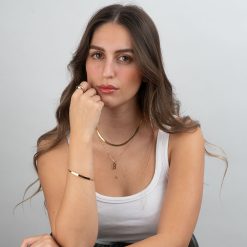 Two-Initial Vertical Bar Necklace