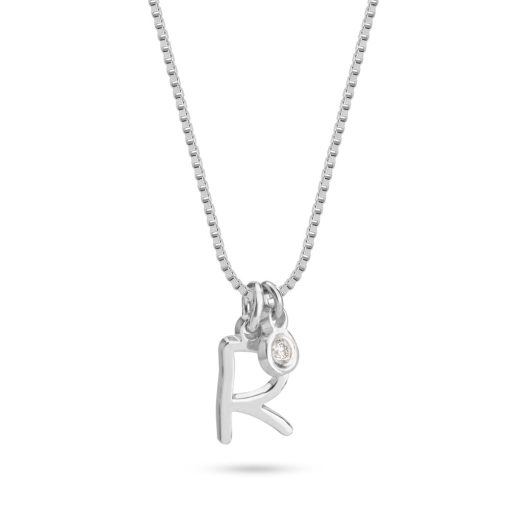 Collier Initiale avec Diamant