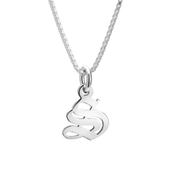 Collier Petite Initiale Gothique en plaqué or rose