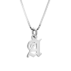 Dainty Gothic Initial Necklace