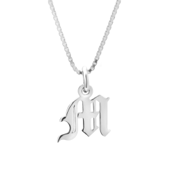 Dainty Gothic Initial Necklace