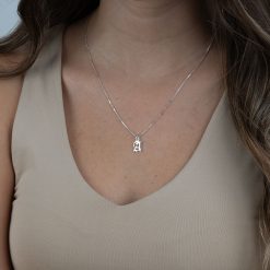 Dainty Gothic Initial Necklace