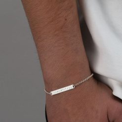 Gourmettes avec Chiffres Romains Gravés pour Couples photo