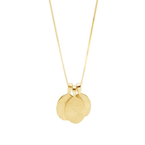 Collier Multi-Pendentifs avec Empreintes Digitales