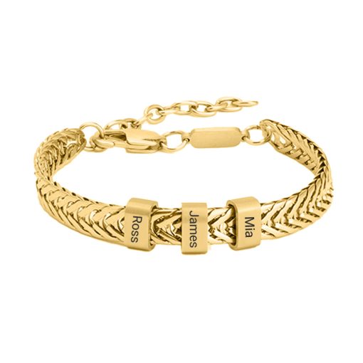 Bracelet Doré en Acier Inoxydable pour Homme