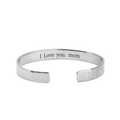 Hammered Hidden Message Bangle 