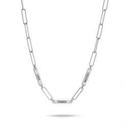 collier femme personnalisé avec chaîne trombone