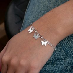 Multiple Butterfly Initials Bracelet