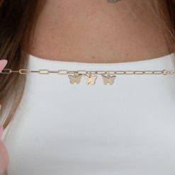 Multiple Butterfly Initials Bracelet
