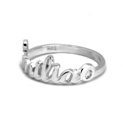 Custom Diamond Name Ring