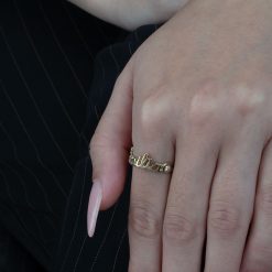 Custom Diamond Name Ring