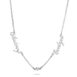 Double Diamond Name Necklace
