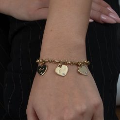 Custom Heart Birthstone Bracelet For Mom