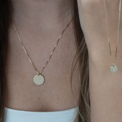 Mother Daughter Initial Necklace Set
