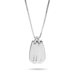Willow Drops Necklace with Initials