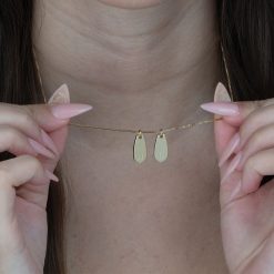 Willow Drops Necklace with Initials