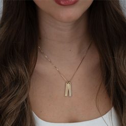 Multi-Bar Necklace with Personalized Names and Birthstones