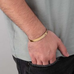 Jonc Personnalisé en Argent Martelé
